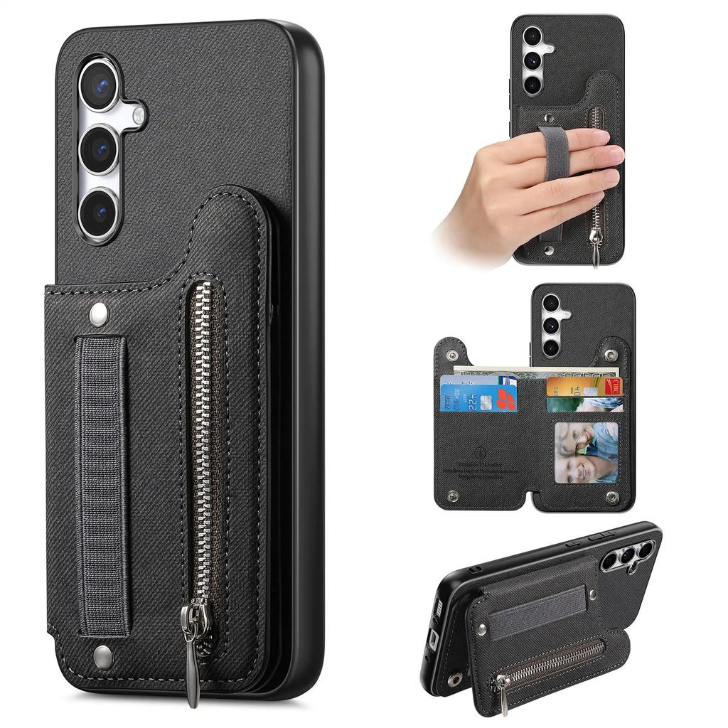Geldbörse mit Kartenhalter Handyhülle Für Samsung Galaxy S25 S24 FE Edge S26 S23 Ultra S22 Plus A37 A57 A17 A07 A56 A55 A36 Hülle