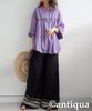 Antiqua Embroidered Long Sleeve Indian One Size Purple Women's Blouse, Cotton, IYA-00076, 23,
