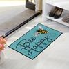 Cute Bee Welcome Mat Blue Doormat Crystal Velvet Carpet For Living Room Bedroom Floor Rug Outdoor Carpet Home Decor