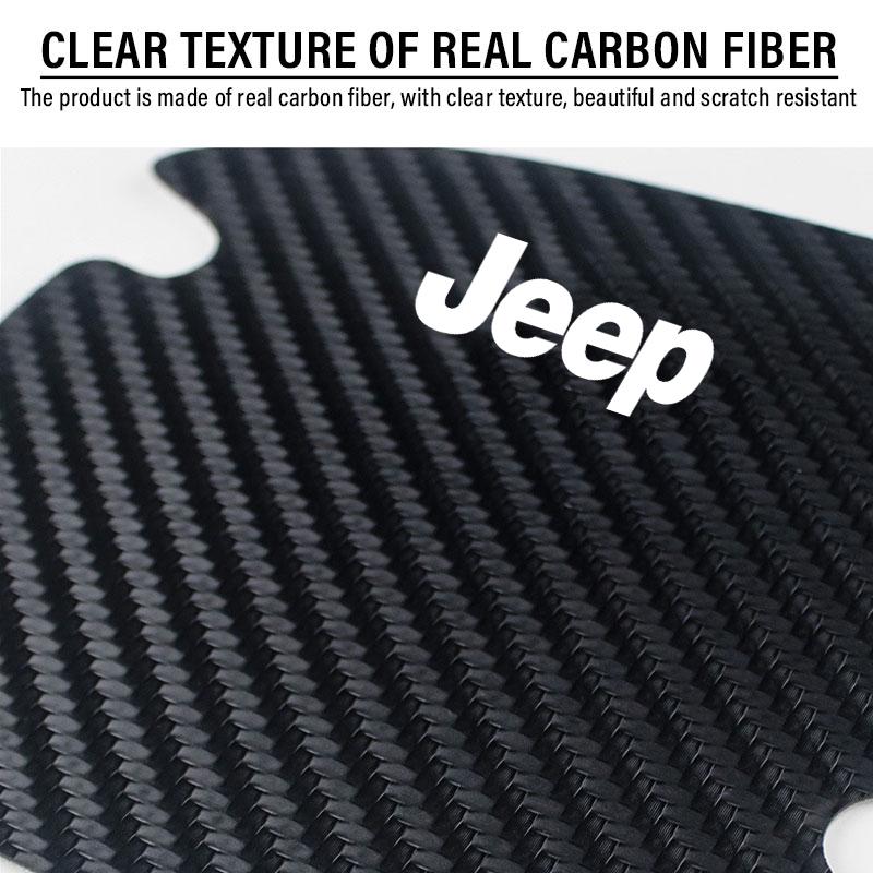 4 Stück Auto Türgriff Schutzaufkleber Emblem Autodekoration Styling für Jeep Compass Gladiator Grand Cherokee Zubehör Renegade Wrangler