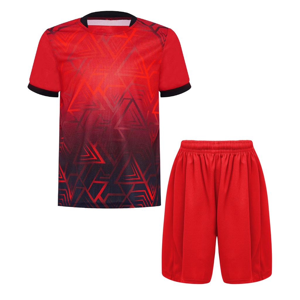 Children's Boys Sports Set 2-Piece Quick-Drying T-Shirt + Shorts Tracksuit for Jogging Football Basketball Clothing