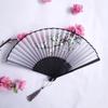 Vintage Bamboo Silk Women's Folding Fan - Portable Dance Gift