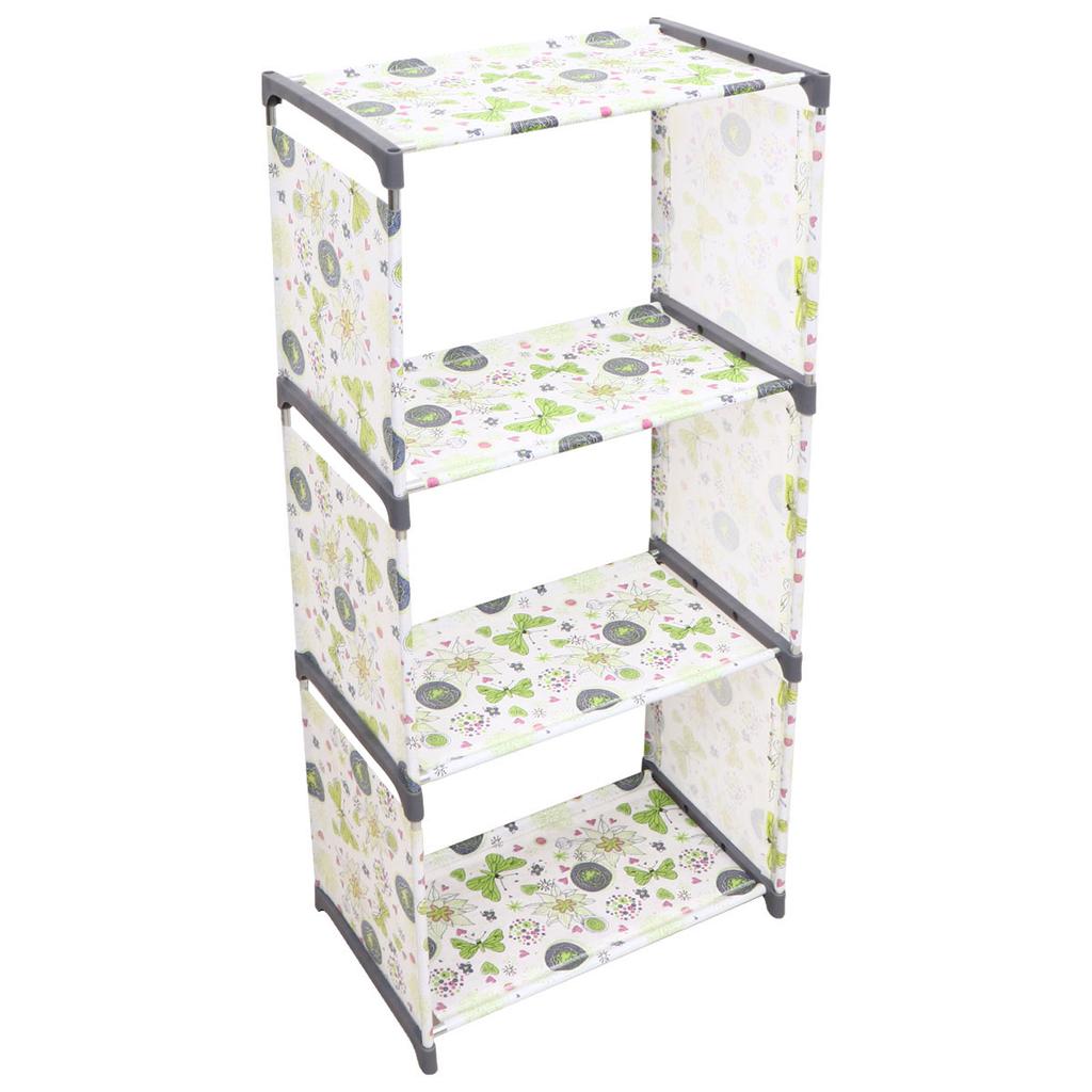 Buy 4-layer Storage Rack Home Bookshelf Cloth Fabric Sundries Storage ...