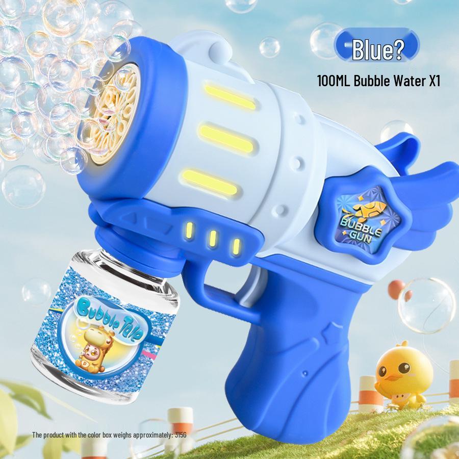 Electric Bubble Fire Truck Toy: Automatic Light-up Bubble Gun for Kids' Outdoor Fun