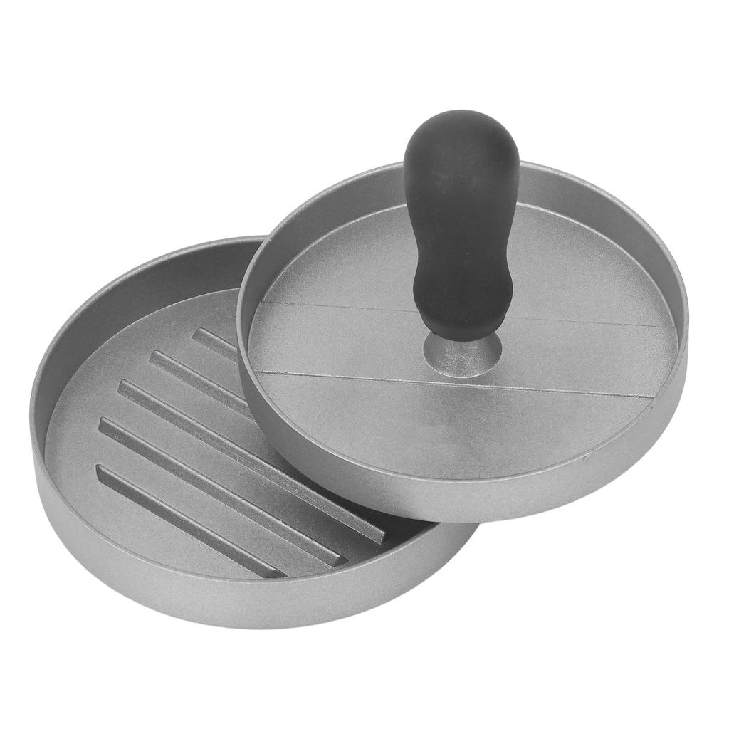 Round Hamburger Press Patty Maker Aluminum Alloy Burger Press Patty Mold for Meat Beef Camping 12cm