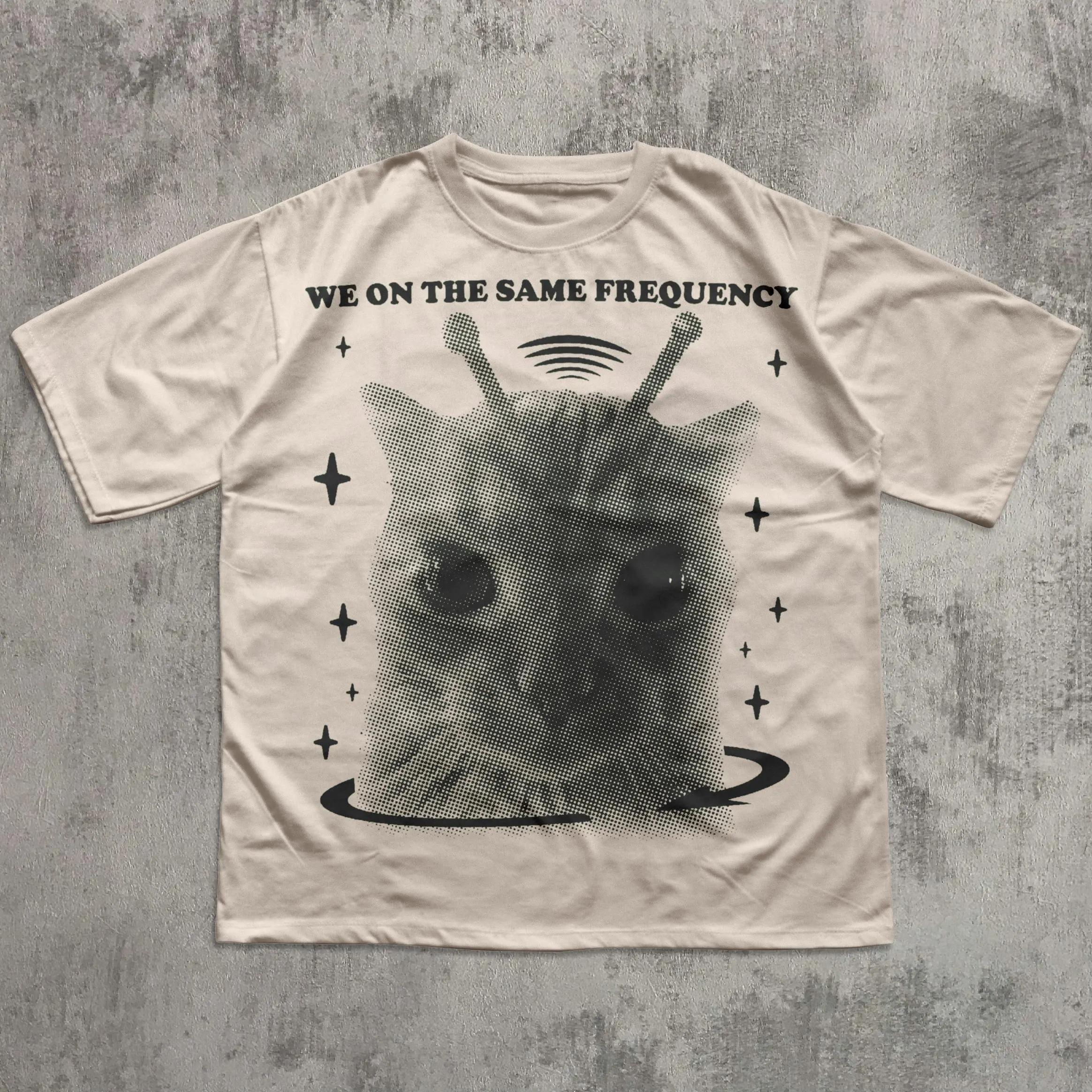 Y2k Retro Alien Cat Tshirt Vintage Graphic Tee Silly Cats Shirt Aesthetic Summer Shirts Trendy Tees 2000s Tshirt 90s Clot S