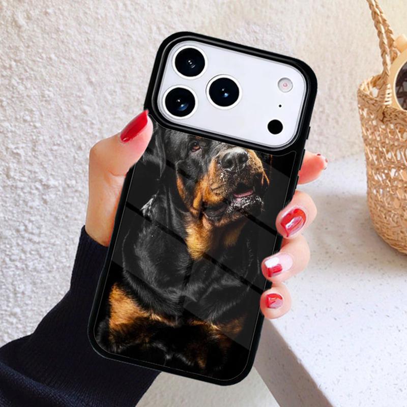 Cute Dog Puppy Rottweiler Phone Case For iPhone 17 Air 16 15 14 13 12 11 Pro Max Plus