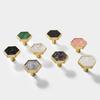 Nordic Minimalist Hexagonal Shell Handle Marble Drawer Cabinet Wardrobe Pull