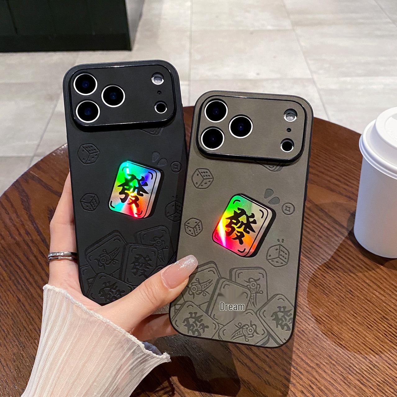 Модный чехол для iPhone с узором Маджонг Да Фа: Мягкий защитный чехол для Apple 17promax, iPhone 13, 12, 15pro. iPhone 14 Pro Max