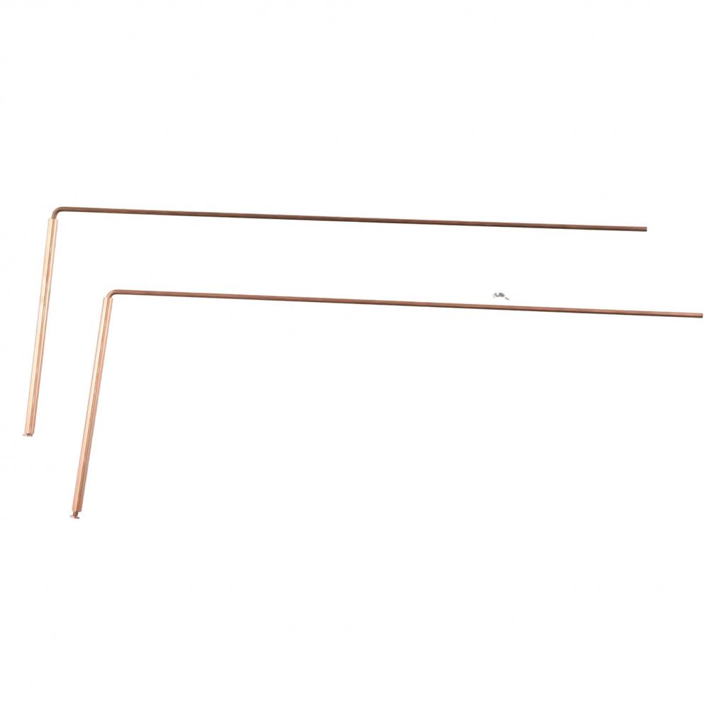 Sondă de cupru cu cap plat Tijă metalică de sondare 2 buc Cupru 99,9%