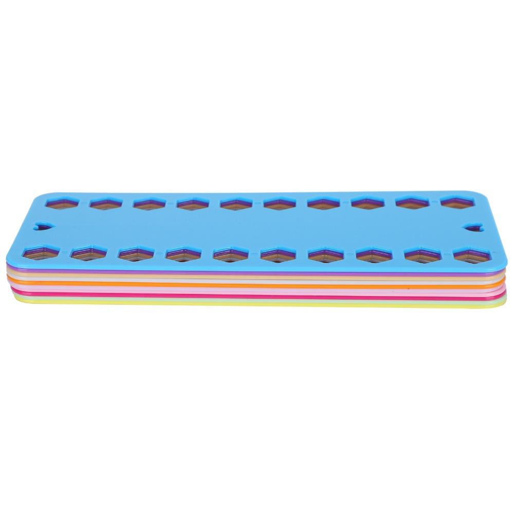 10Pcs Stackable Design Embroidery Floss Organizer 20 Holes Thread Winding Board For Cross Stitch