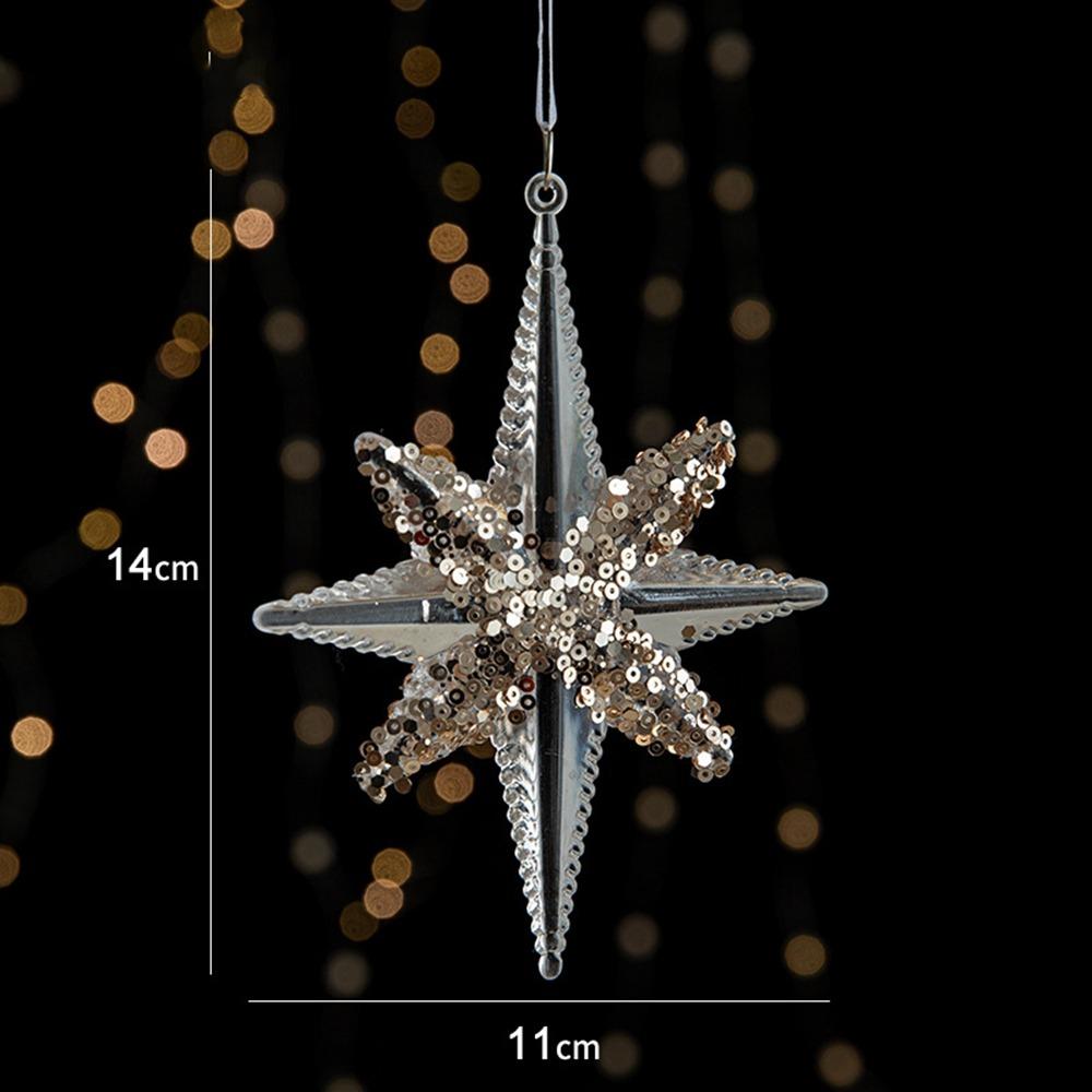 Snowflake Christmas Tree Ornaments Acrylic Crystal Hanging  Merry Christma