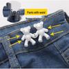 Screw-On Waist Cincher: Double-Buckle, No-Sew Button for Tightening Oversized Jeans