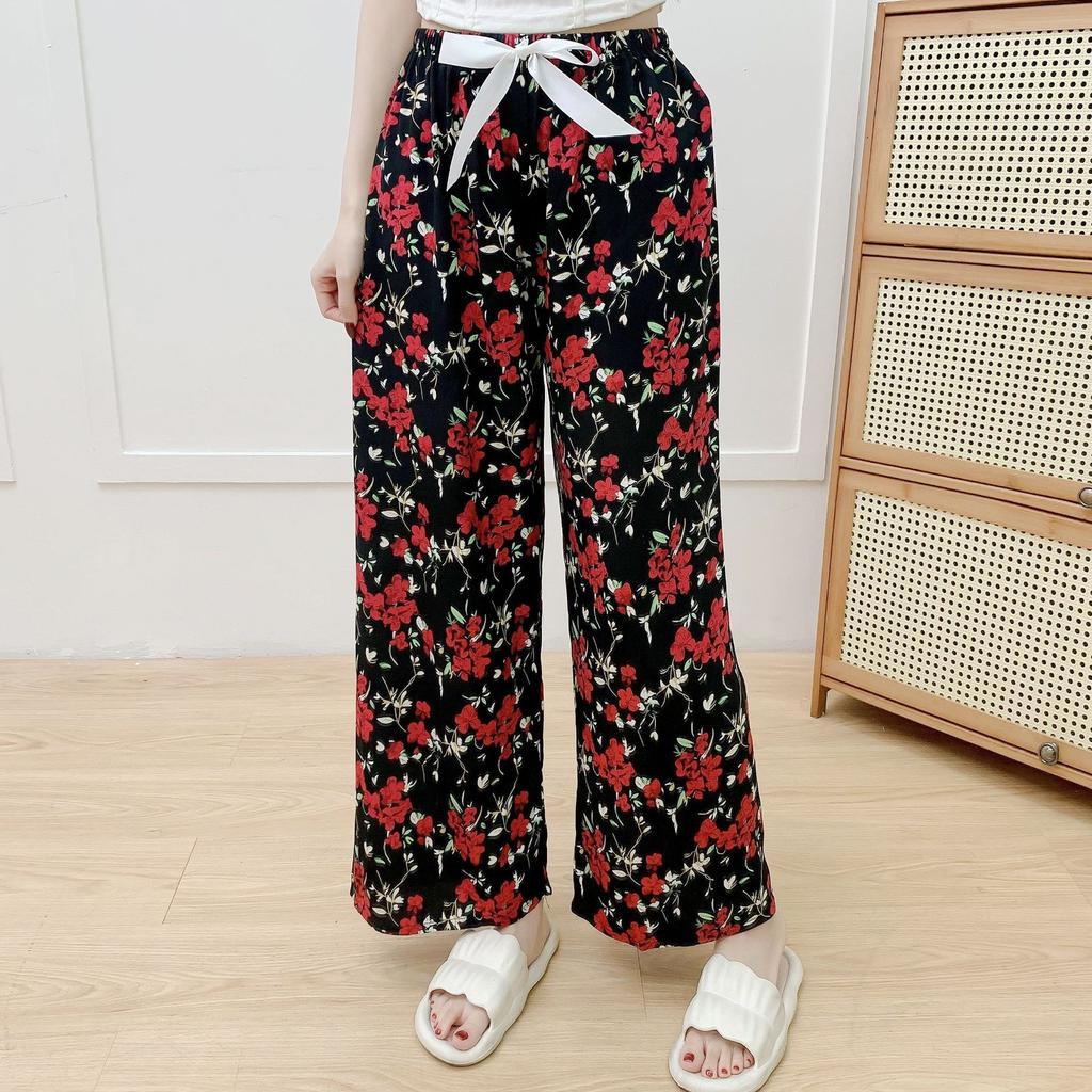 Cotton Silk Pajama Pants for Women, New Summer Style, Thin Cotton Casual Pants, Can Be Worn Outside, Large Size Home Pants