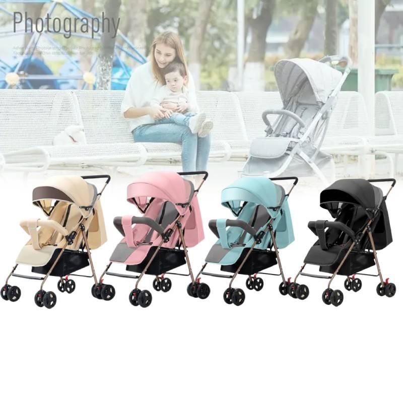 Stroller Kids Ultra Lightweight Foldable Convertible Seat One Button Rotation