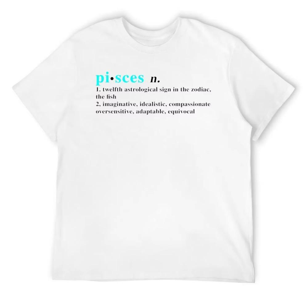 Pisces Twelve Constellation (3) Harajuku T-shirt Motion Top Tee Novelty Casual Leisure Eur Size