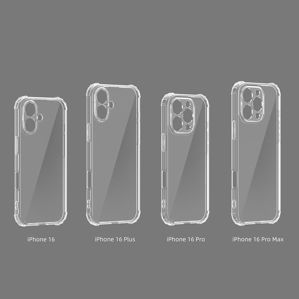 Air Bag Thick Shockproof Clear Case For iPhone 16 Pro Lens Protection Case for iPhone 16 Plus 16Pro Max Transparent Cover Cases