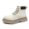 Autumn and winter British style rhubarb boots new big head Martin boots men's retro single boots short boots locomotive boots thick sole 1681-J