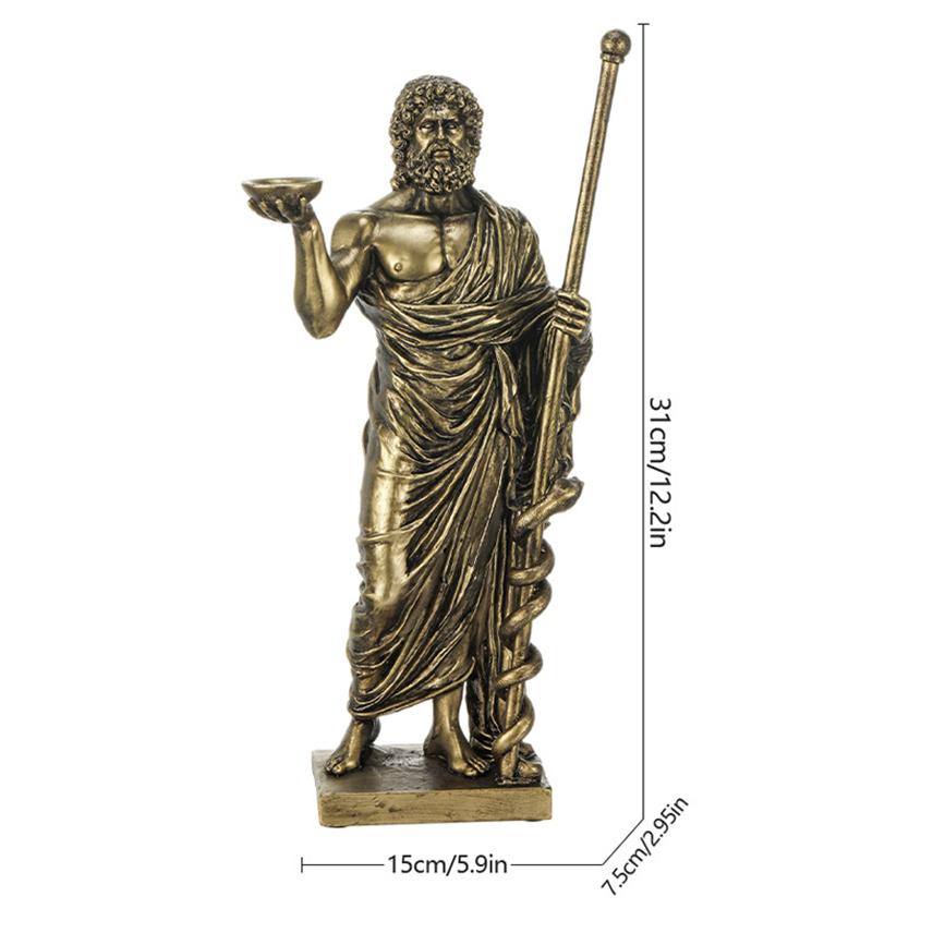 Retro Mythological Figure Resin Handicraft Creativity Home Study Tavern Desktop Ornament Sculptures Figurines Room Decoration