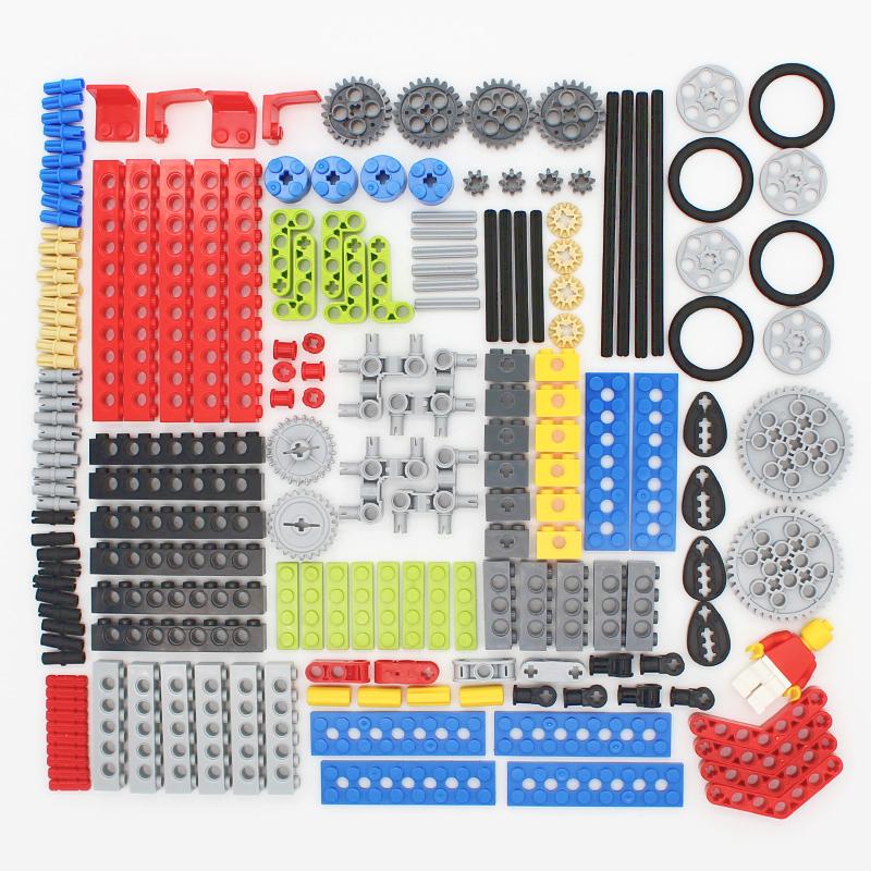 182PCS Blocks Compatible with Liftarm Beam Cross Axle Connector Panel MOC Accessory Mechanical Car Bulk Technical Parts Toys