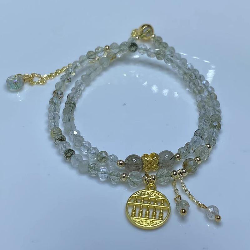 

Ethnic style double circle design crystal bracelet girls jewelry fashion