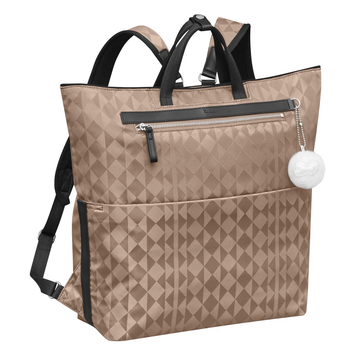 

Рюкзак Kanana Monogram 2nd A4 Storage Equipment с антибактериальным карманом и замком безопасности 67344 Кофе с молоком [Проект Kanana] Женский
