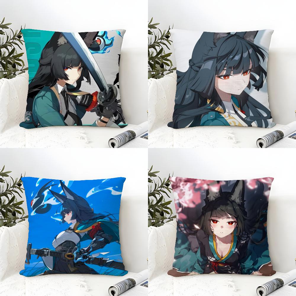 Miyabi Zenless Zone Zero Pillow Case Linen Cushion Covers For Decorative Sofa Home Pillows Case Car Chair Pillows Cases