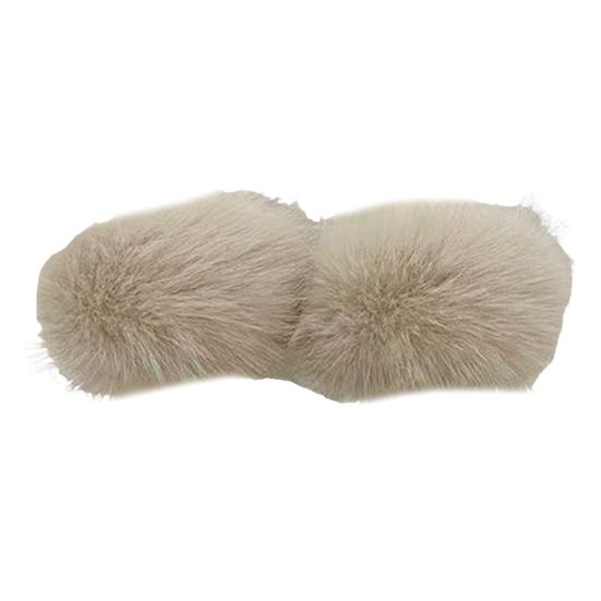 1 Pair Faux Fur Wrist Warmers Fluffy Women Plush Sleeve Cuffs Windproof Thermal Accessory for Jackets Sweaters