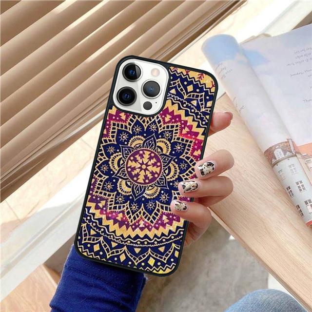Mandala flower Pattern Coque Shell For iPhone 17 Air 15 16 14 13 12 Pro Max 11 Pro Max Plus Phone Case Cover