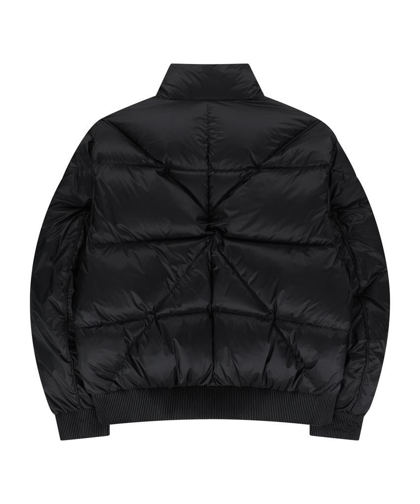 Ungimmick Diagonal Quilted Goose Down Jacket (Black)
