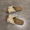 Daily Casual Pearl French Lazy Holiday Wind Cool Slippers Women Wear One Word Slippers In Summer Tide