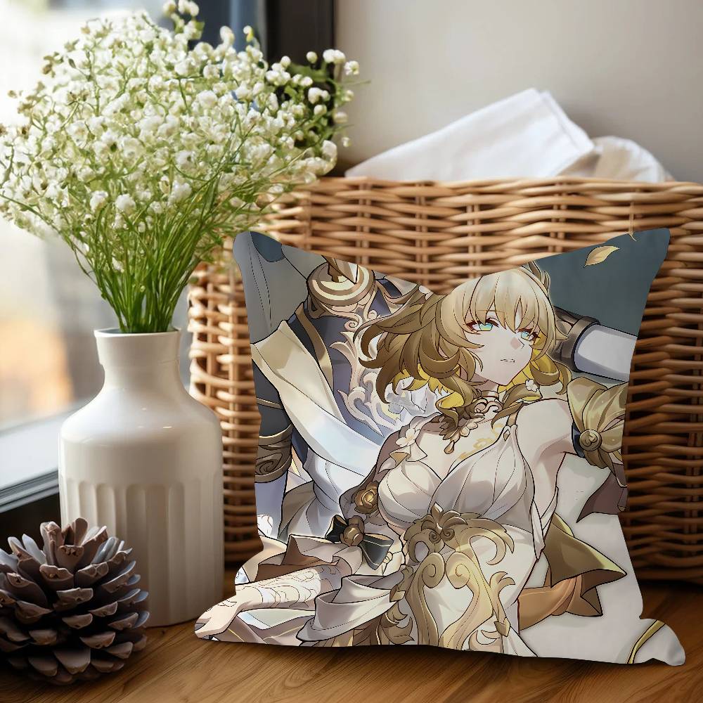 

Anime Honkai Star Rail A-AglaeaS Pillow Cushion Cover Pillowcase Living Room Sofa Home Decor Customized 16x16Inch