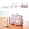 coin purse makeup pouch featuring Sanrio floral made in Hello Kitty Women's characters. Cute, stylish, self-standing, pattern, Japan. pink.
