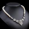2026 New European and American Pearl Necklace Earrings Two-piece Set Bridal Light Luxury Niche High-end Design Sense