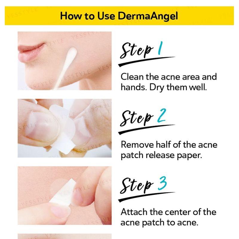 DermaAngel - Denní náplasti na akné s kyselinou salicylovou Plus 24 ks