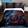 Paris Football Club 3PCS Bedding set,Ideal for1pc Duvet Cover And 2pcs Pillowcases Perfect for Christmas gift,Ideal for Bedroom, Dormitory