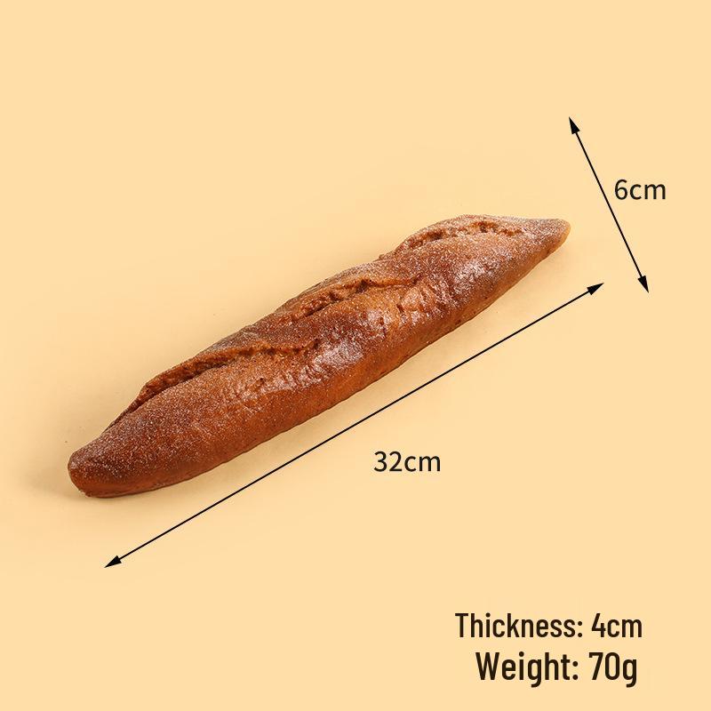 Baguette e Bruco in PU Sintetico, Oggetto di Scena per Esposizione, Decorazione o Servizi Fotografici