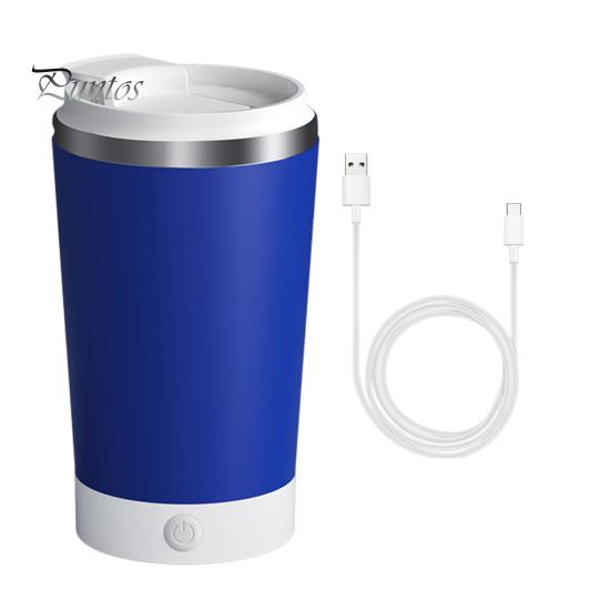

Чашка для кофе с функцией самоперемешивания 400 мл, автоматическая магнитная кружка для перемешивания из нержавеющей стали, портативная перезаряжаемая электрическая кофейная кружка для домашнего офиса A синий