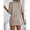 GMXIA Spring Summer Cut-out Short-sleeved Knitted Cardigan for Vacation Sun Protection Women's Wear