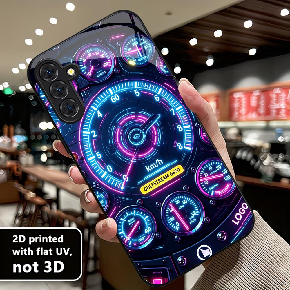 Stylish Cyberpunk Aviation Phone Case S26 Ultra Case S25 Ultra Case Glass for Samsung Galaxy S26 S25 S24 S23 S22 FE,Ultra,Plus