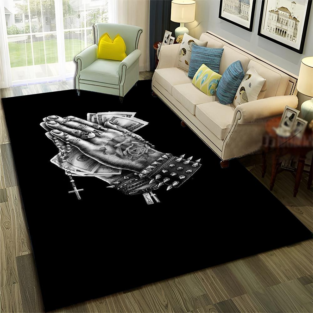 Bohatý Vzor Euro Dolar Peníze 3D Koberec pro Domácí Obývací Pokoj Ložnici Pohovku Dekorace, Dětský Koberec Protiskluzová Podložka na Podlahu