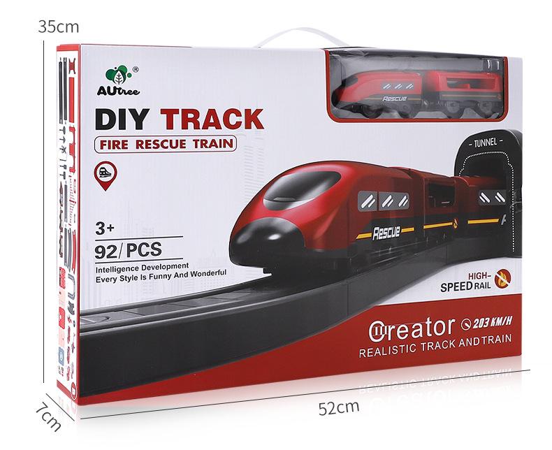 DIY Electric Track Car Toy for Boys – Magnetic Train Building Blocks Set