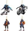 Acrylic Halloween Colorful Skeleton Car Hanging Ornament For Festive Home Decor