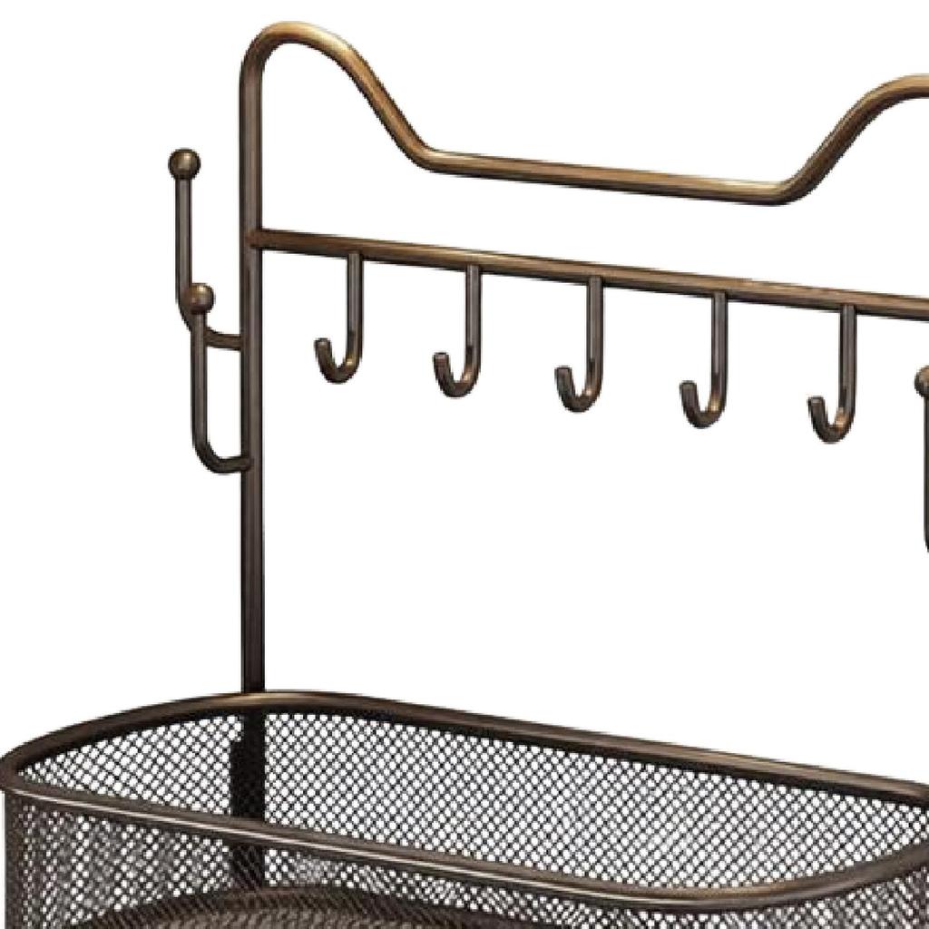 Multifunctional Iron Key Holder Stand Entryway Organizer Key Rack with Elegant Jewelry Display for Home Decoration