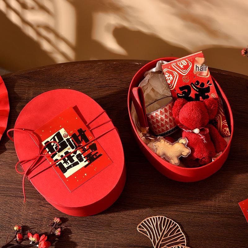 2026 Corporate Year of the Horse Meeting Souvenir Box with Logo - Business Gift for Employees on New Year's Day