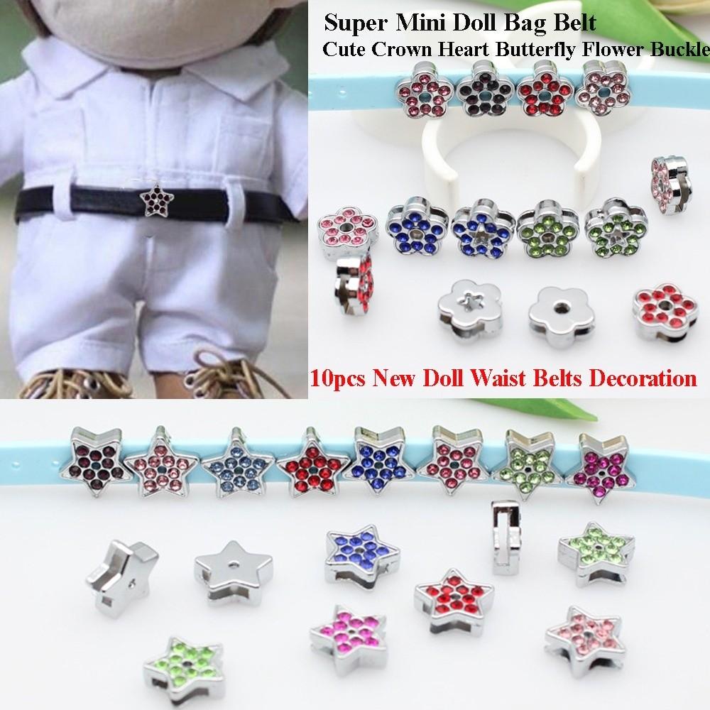10pcs Star Number Bag Belt Decoration Super Mini Belt Buckle Decoration 20cm Cotton Dolls