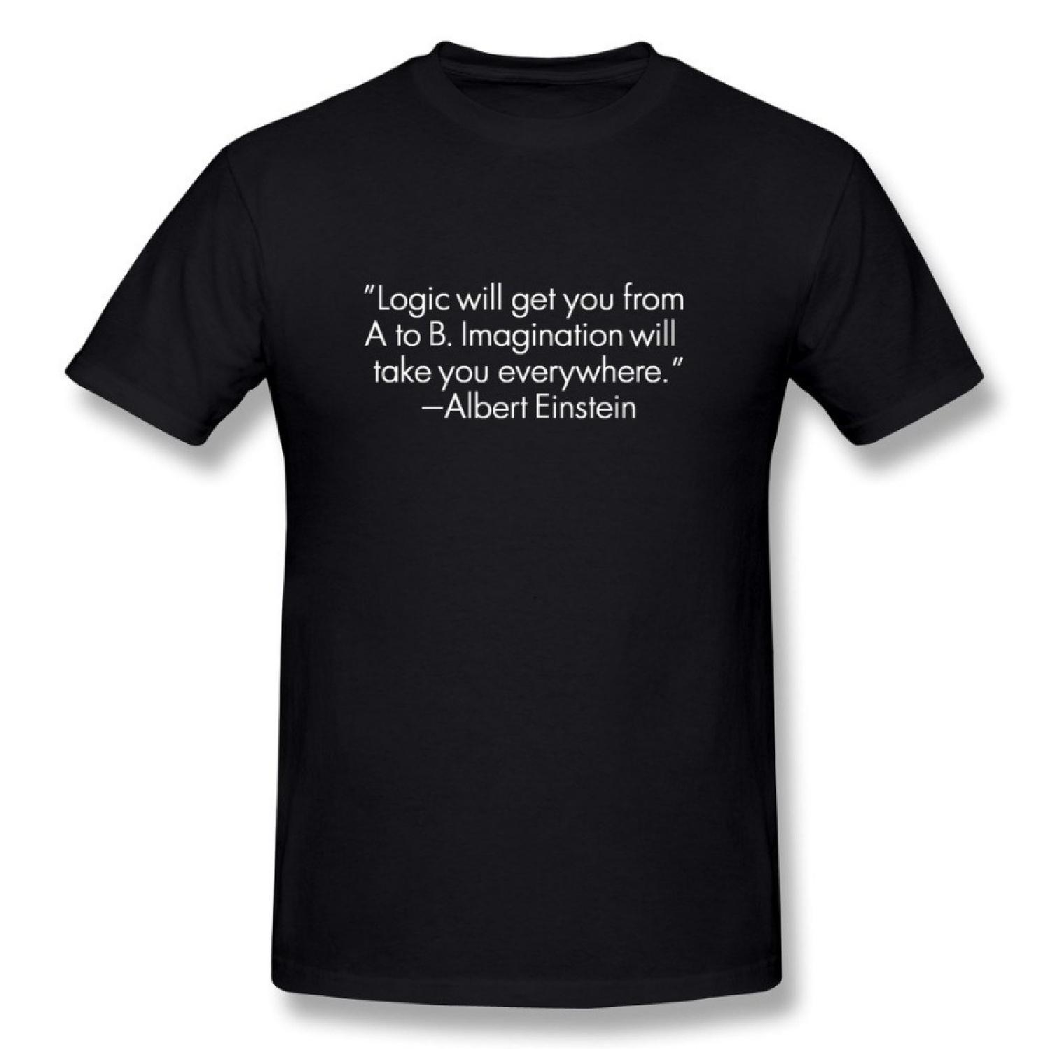 Kazzar Men s Famous Quotes By Einstein T Shirt M S
