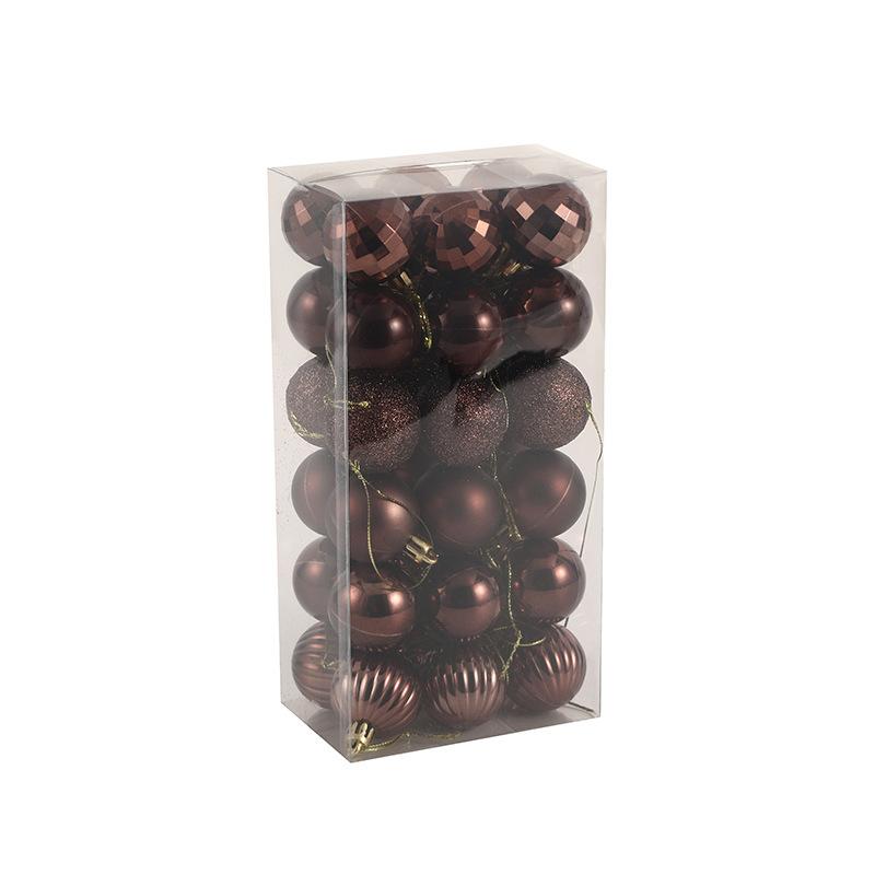 4CM Weihnachtskugel-Geschenkbox Set Erhältlich Leichtgewichtige Feiertags-Weihnachtsbaum-Schmuckdekorationen Weihnachtsdekorationen 36 Stück/Karton