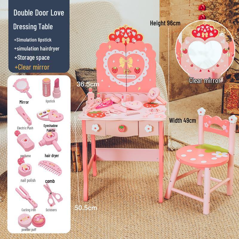 Rainbow Princess Makeup Table & Playset for Girls