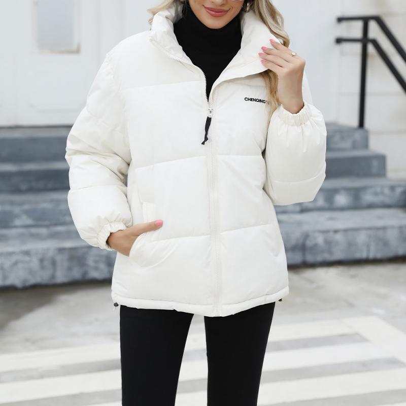 Plus Size Women's Warm Jacket Solid Color Loose Top